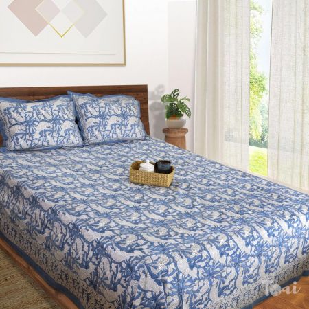Art Hand Block Luxury Bedsheet