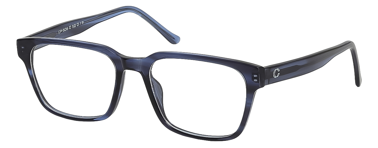 SQUARE	EYEGLASSES		FULL RIM	MEDIUM	SIZE 52	ACETATE	CAPLER THIN	CP 506