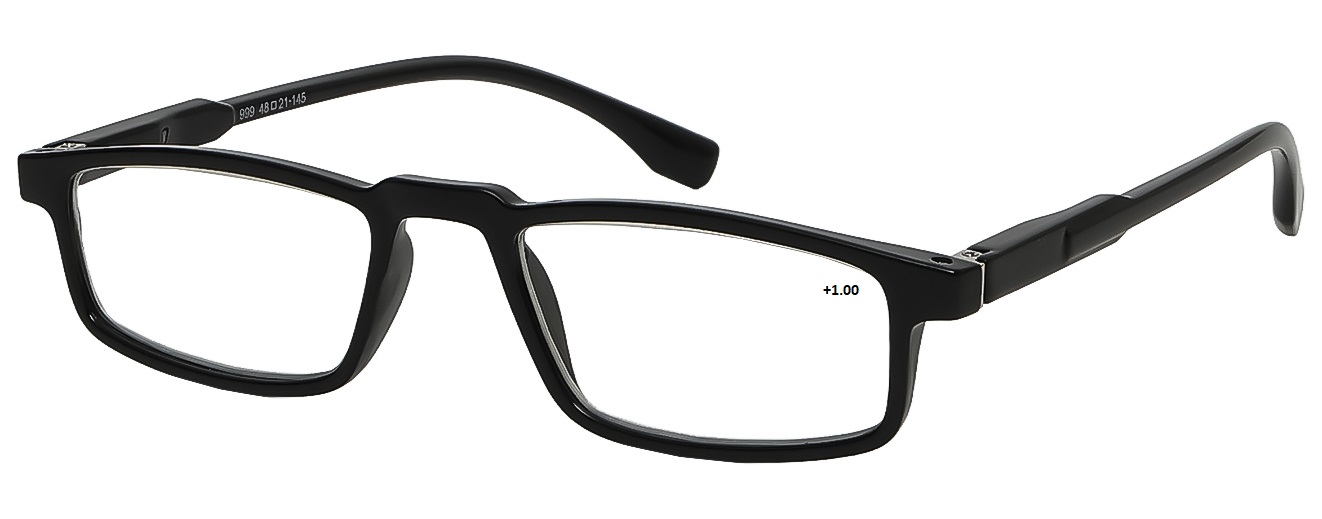 RECTANGULAR	READING GLASSES	(+1.00)	FULL RIM	MEDIUM	SIZE 48	TR	COVAX READING	999