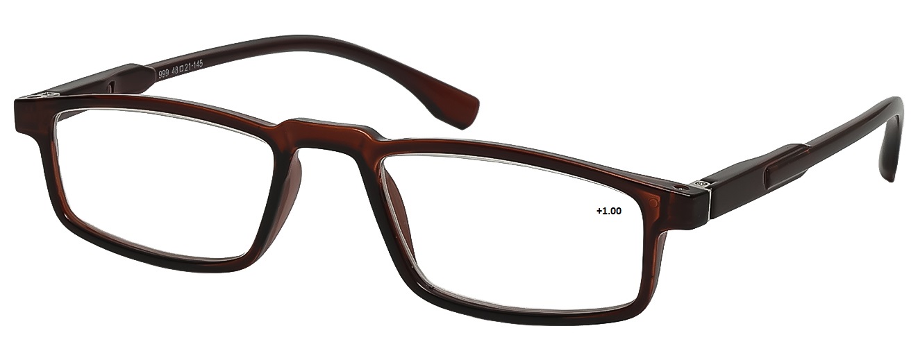 RECTANGULAR	READING GLASSES	(+1.00)	FULL RIM	MEDIUM	SIZE 48	TR	COVAX READING	999