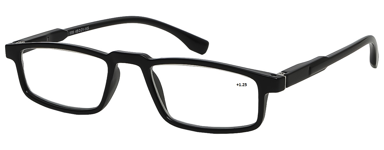 RECTANGULAR	READING GLASSES	(+1.25)	FULL RIM	MEDIUM	SIZE 48	TR	COVAX READING	999