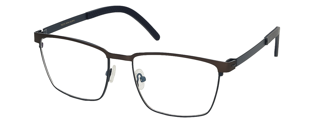 SQUARE	EYEGLASSES		FULL RIM	MEDIUM	SIZE 52	TITANIUM	TAG EYE-METAL COLOURFUL	TA2433001