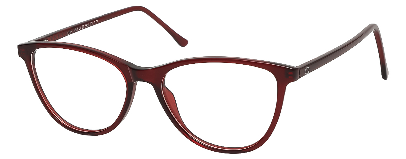 CAT EYE	EYEGLASSES		FULL RIM	MEDIUM	SIZE 52	ACETATE	CAPLER THIN	CP-513
