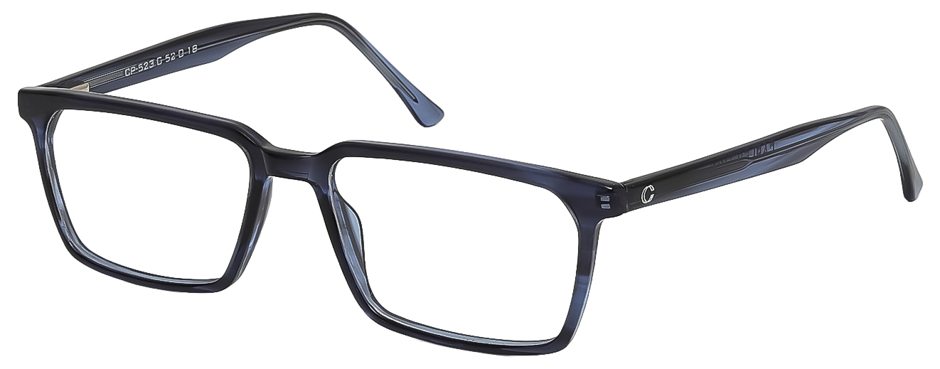 SQUARE	EYEGLASSES		FULL RIM	MEDIUM	SIZE 52	ACETATE	CAPLER THIN	CP-523