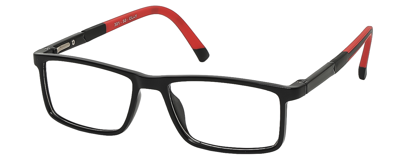 SQUARE	EYEGLASSES		FULL RIM	MEDIUM	SIZE 50	TR	CLAY UNITY	301-50-CLAY