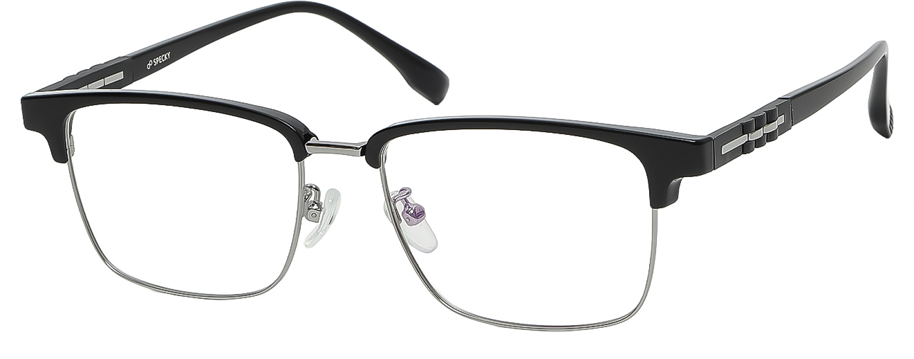 SQUARE	EYEGLASSES		FULL RIM	MEDIUM	SIZE 53	STAINLESS STEEL -ACETATE	SPECKY	H20106