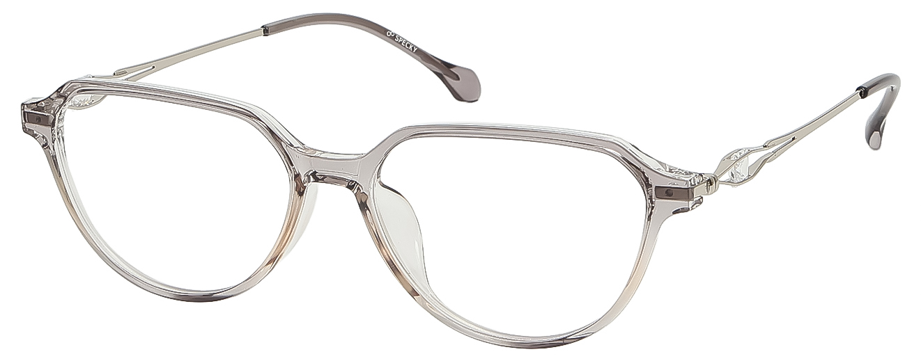 HALF ROUND	EYEGLASSES		FULL RIM	MEDIUM	SIZE 53	RICH ACETATE	SPECKY	G6023