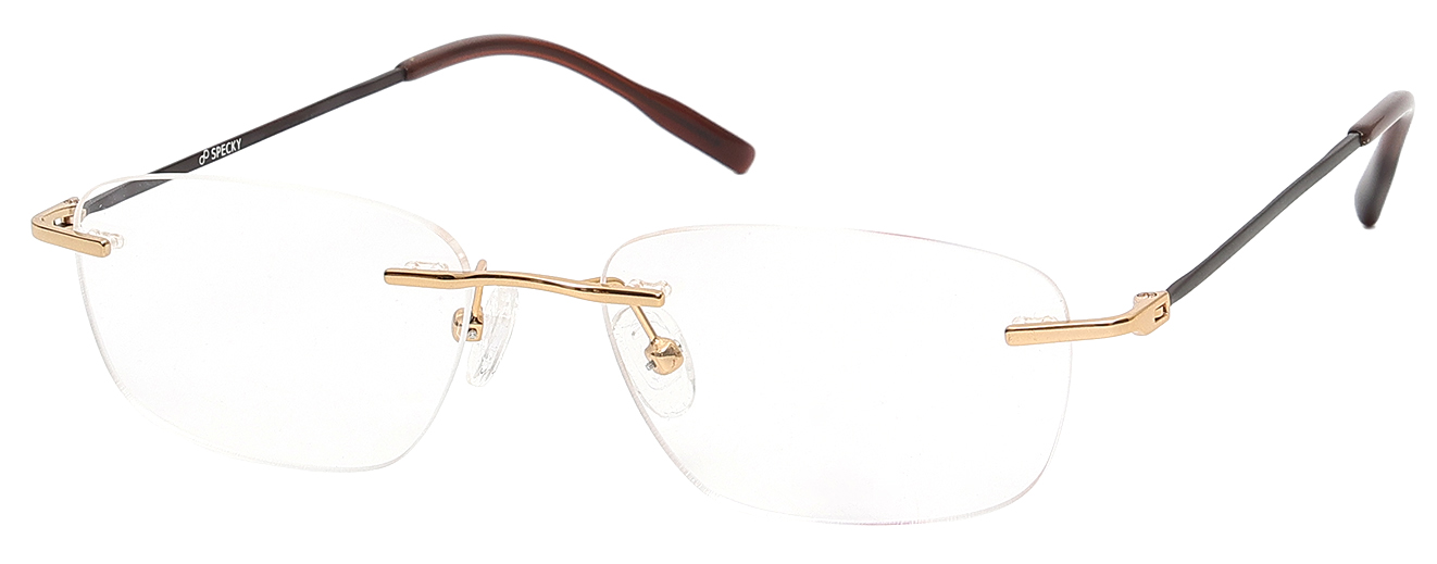 SQUARE	EYEGLASSES		RIM LESS	MEDIUM	SIZE 51	TITANIUM	SPECKY	57122K