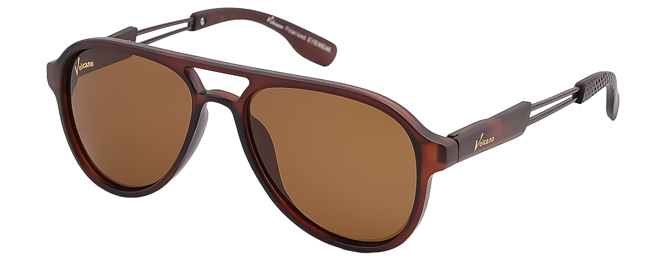 AVIATOR	SUNGLASSES		FULL RIM	LARGE	SIZE 53	ACETATE	VOLCANO POLARIZED	25276