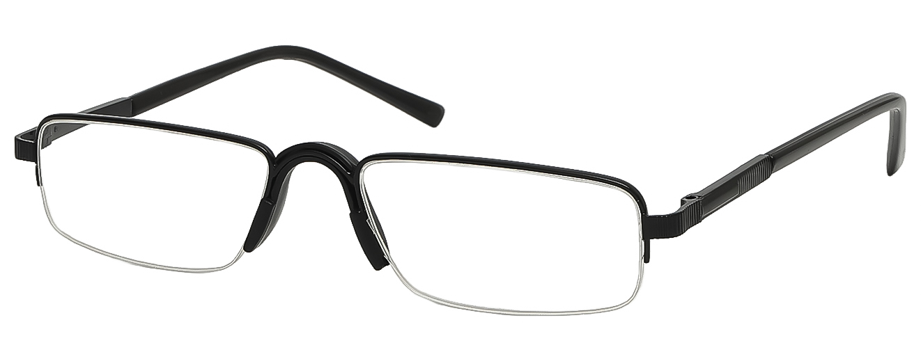 SPECKY RECTANGULAR	READING GLASSES	(+2.00)	HALF RIM	MEDIUM	SIZE 51	TITANIUM	MAGIC PLUS+	8802