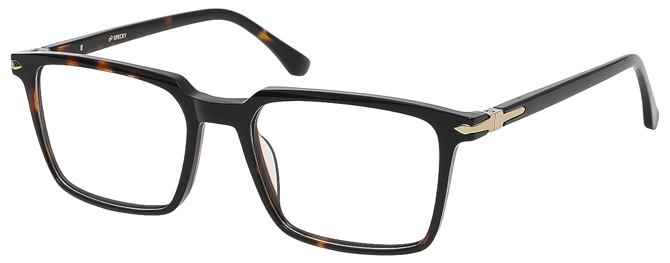 RECTANGLE	EYEGLASSES		FULL RIM	MEDIUM	SIZE 53	RICH ACETATE	SPECKY	120329J