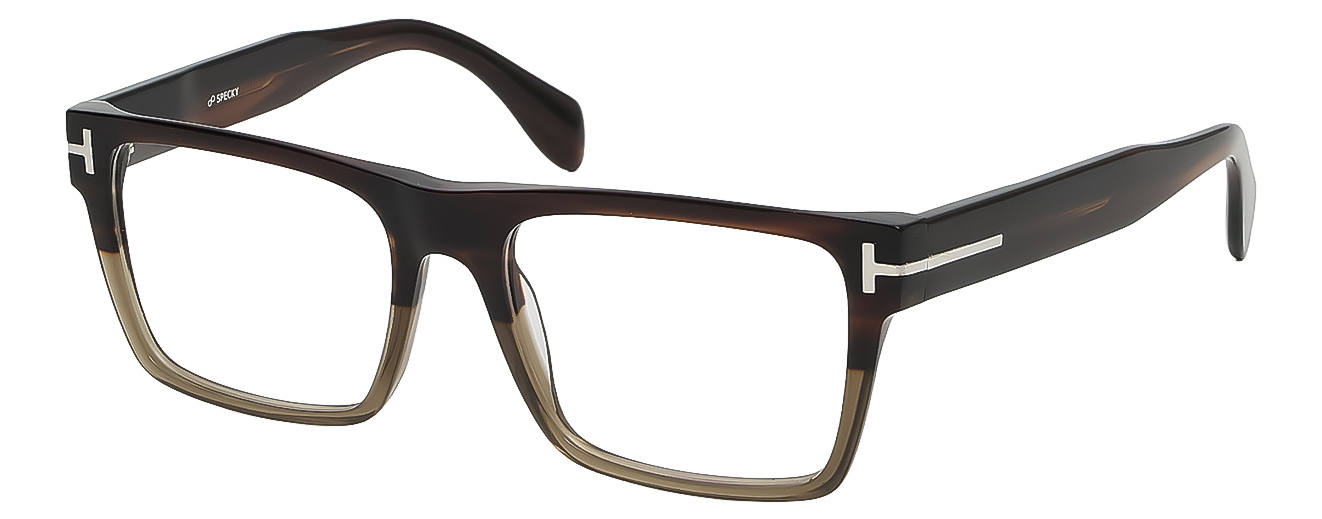 RECTANGLE	EYEGLASSES		FULL RIM	LARGE	SIZE 54	RICH ACETATE	SPECKY	W56317