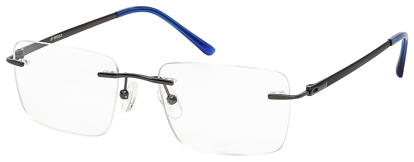 SQUARE	EYEGLASSES		RIM LESS	MEDIUM	SIZE 52	TITANIUM	SPECKY LOS VEGAS	57110K