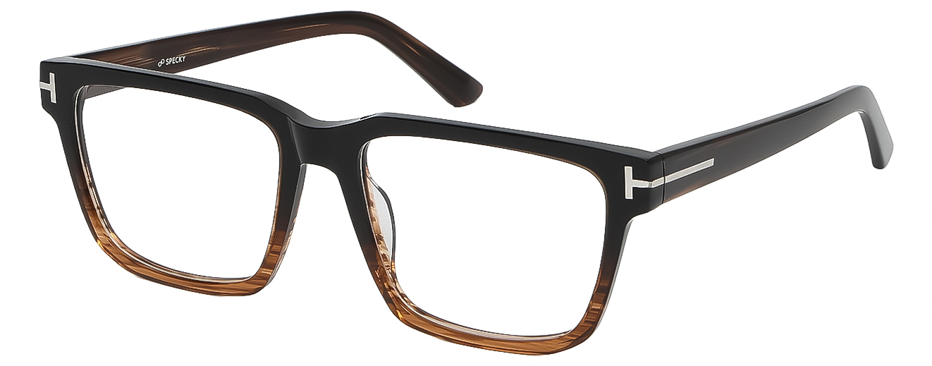 RECTANGLE	EYEGLASSES		FULL RIM	LARGE	SIZE 54	RICH ACETATE	SPECKY	W56299