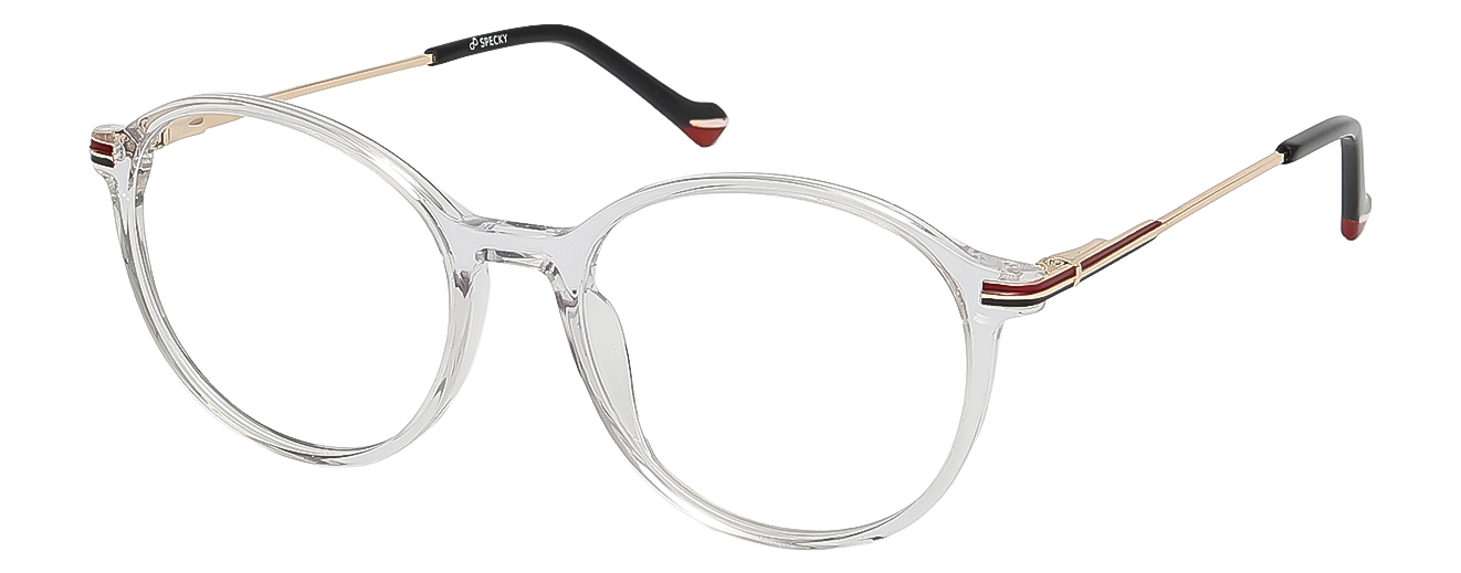 ROUND	EYEGLASSES		FULLRIM	MEDIUM	SIZE 51	RICH ACETATE	SPECKY	YY 8600