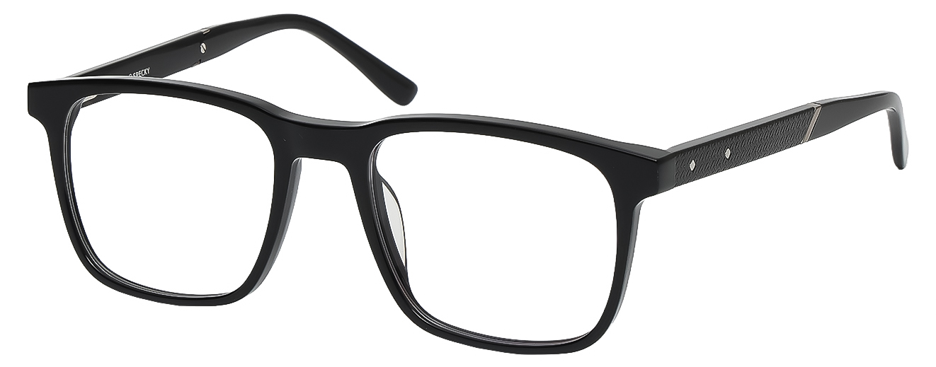 SQUARE	EYEGLASSES		FULLRIM	LARGE	SIZE 53	RICH ACETATE	SPECKY	OLD4251