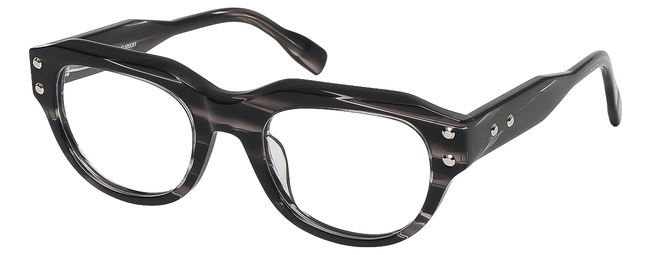 SQUARE	EYEGLASSES		FULL RIM	MEDIUM	SIZE 50	RICH ACETATE	SPECKY LOS VEGAS	OLD5458A