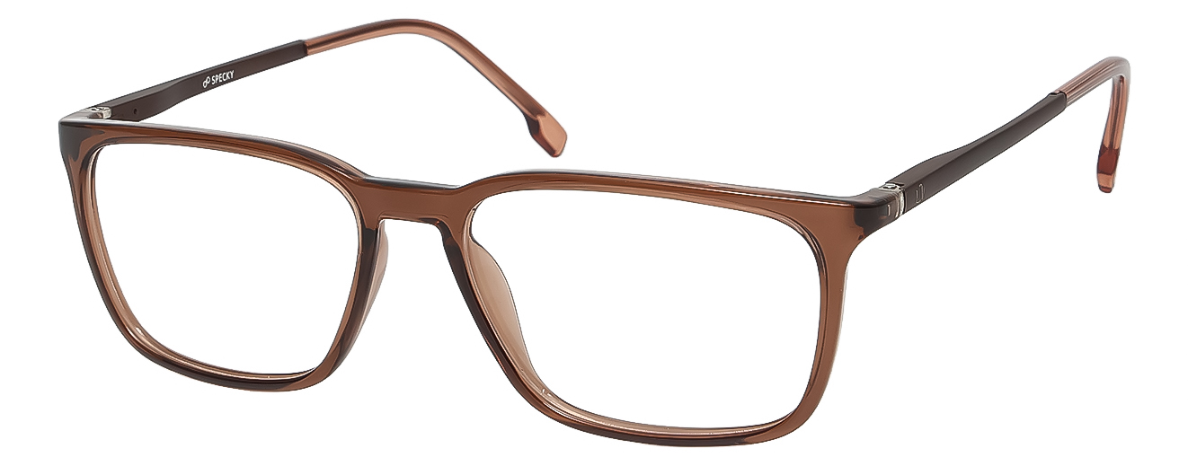 RECTANGLE	EYEGLASSES		FULLRIM	LARGE	SIZE 53	RICH ACETATE	SPECKY	B1185