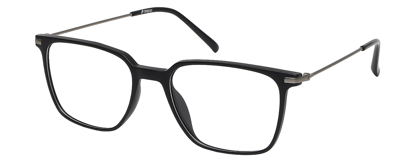 SQUARE	EYEGLASSES		FULLRIM	MEDIUM	SIZE 51	RICH ACETATE	SPECKY	HY624