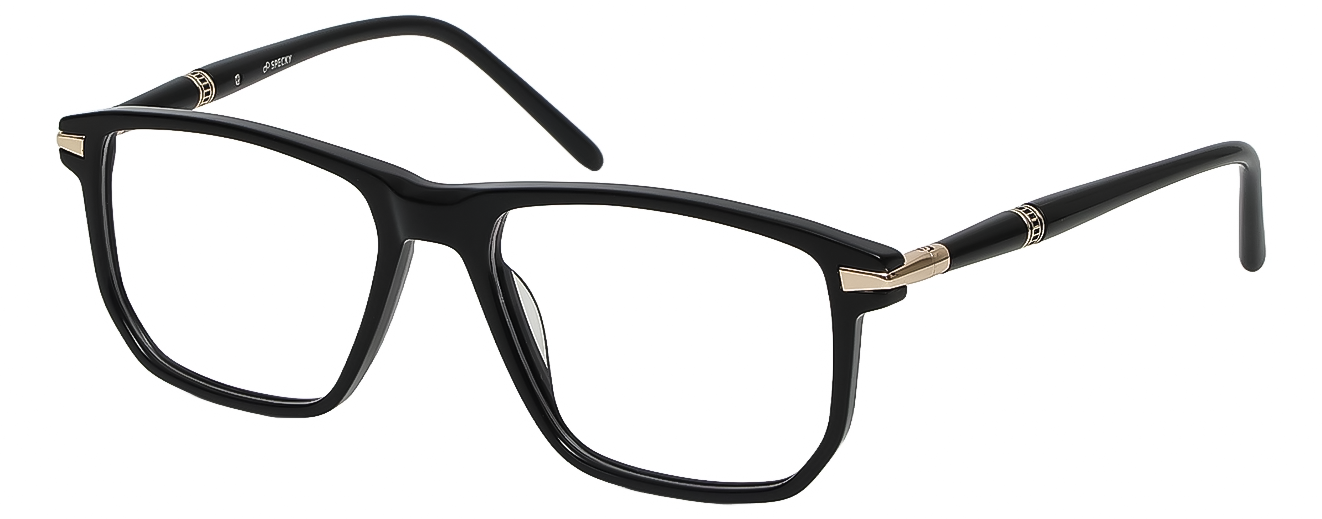 SQUARE	EYEGLASSES		FULLRIM	LARGE	SIZE 54	RICH ACETATE	SPECKY	MB23016