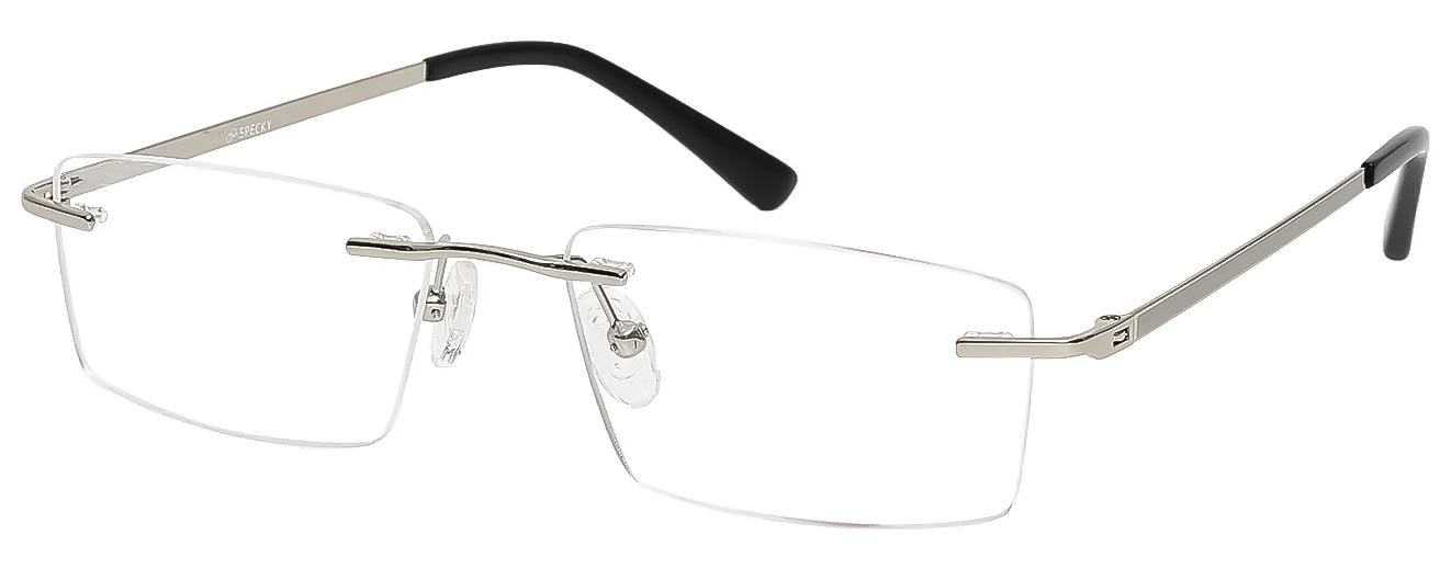 RECTANGLE	EYEGLASSES		RIMLESS	MEDIUM	SIZE 51	TITANIUM	SPECKY	57134K